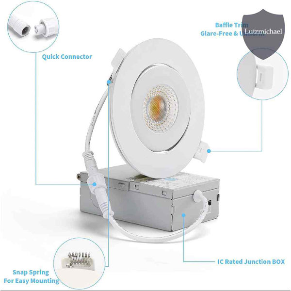 menggutong 4 Inch Led Recessed Lights UltraThin Adjustable Eyeball